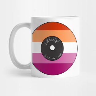 LGBT Lesbian vynil - ORANGE Mug